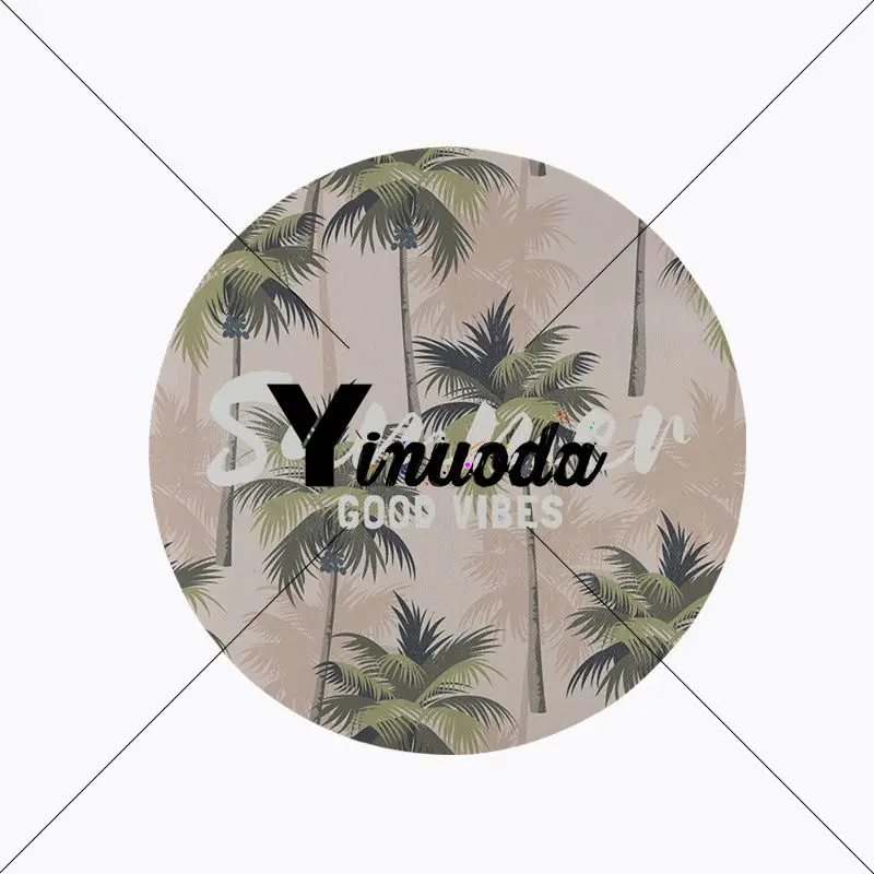 Yinuoda Новое поступление улыбка хороший Vibes мягкий резиновый профессиональный игровой коврик для мыши натуральный резиновый круглый игровой коврик для мыши Настольный коврик