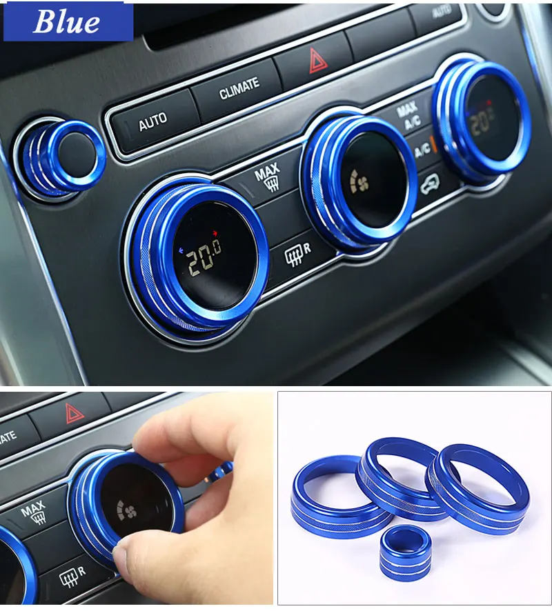 4 шт./компл. для Land Rover Range Rover Sport Vogue автобиография 14-17 автомобиль-Стайлинг Ручка Кондиционер аудио circle trim Алюминий