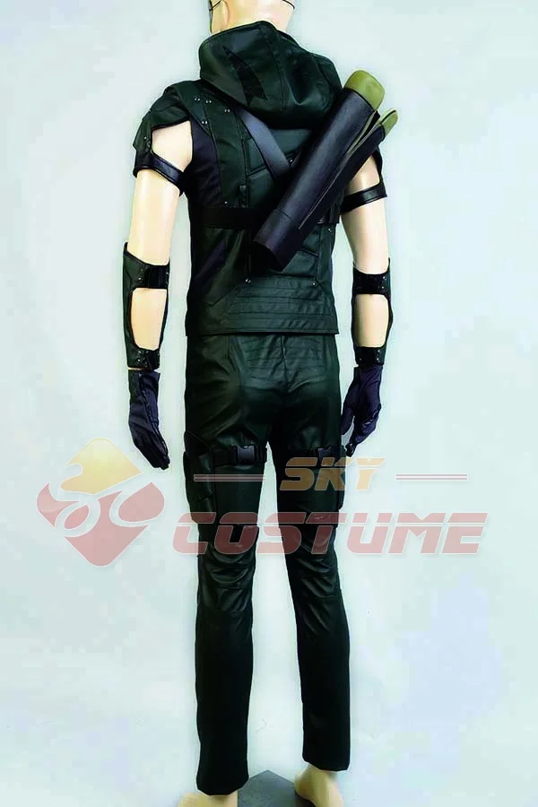 Стрела сезон 4 Косплэй костюм супергероя Oliver Queen кожаная форма полный комплект
