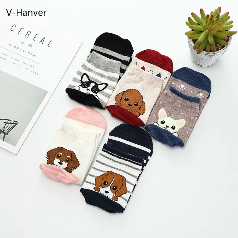 V-Hanver носки с героями мультфильмов женские осенне-зимние модные животными и