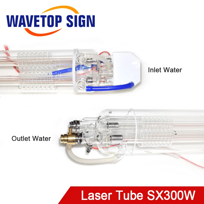 WaveTopSign CO2 лазерная трубка SX300 300 Вт 2 ядра длина 1800 мм Диаметр мм использовать для лазерной гравировальная и режущая машина