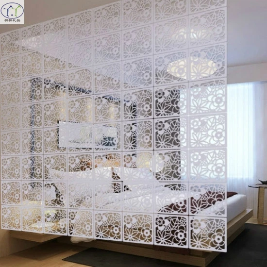 Разделитель для комнаты с резьбой из ДПК подвесной экран настенная перегородка