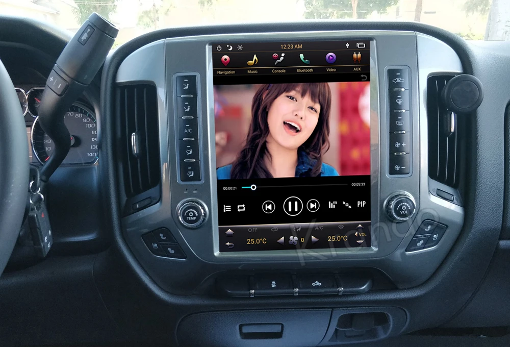 Krando Android 8,1 12," Tesla Стиль Вертикальное автомобильное радио для Chevrolet Silverado и GMC Sierra- навигационный плеер