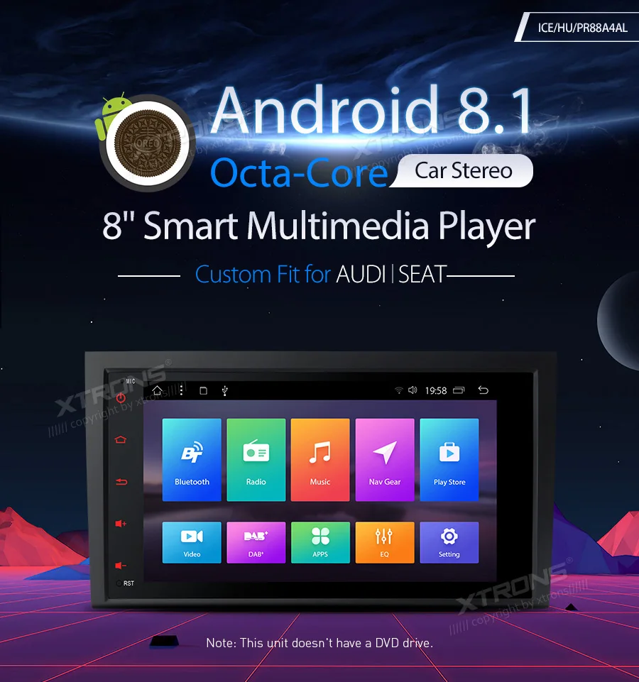 XTRONS " Android 8,1 автомобиль радио плеер gps USB OBD без DVD для Audi A4 S4 B6 B7/RS4 2002 2003 2004 2005 2006 2007 2008/SEAT Exeo