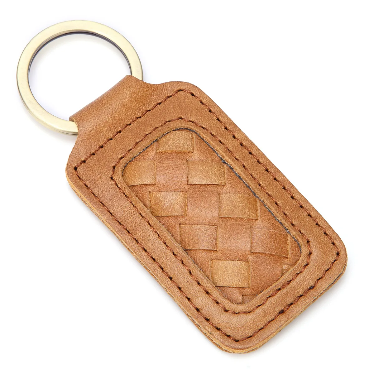 

Men Genuine Leather Car Key Case Holder Housekeeper Weave High Quality Real Cowhide Key Keychain Keyring Accessories Key Holder