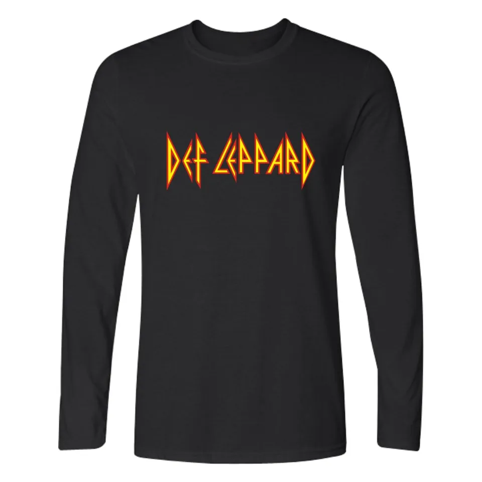 Новинка xxs 4xl Def Leppard рок группа футболка с длинными рукавами для мужчин Slim Fit футболки и хип хоп Футболка мужская брендовая в футболках