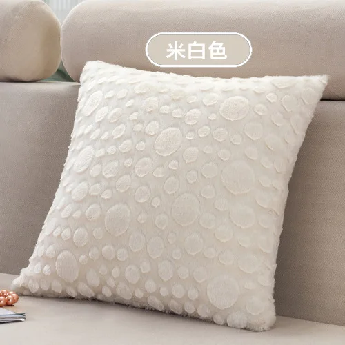 beige Короткая плюшевая подушка в точку, теплая мягкая твердая квадратная подушка для дивана, Автомобильная подушка для сна, чехол для домашнего декора, декорация(без сердечника - Цвет: beige