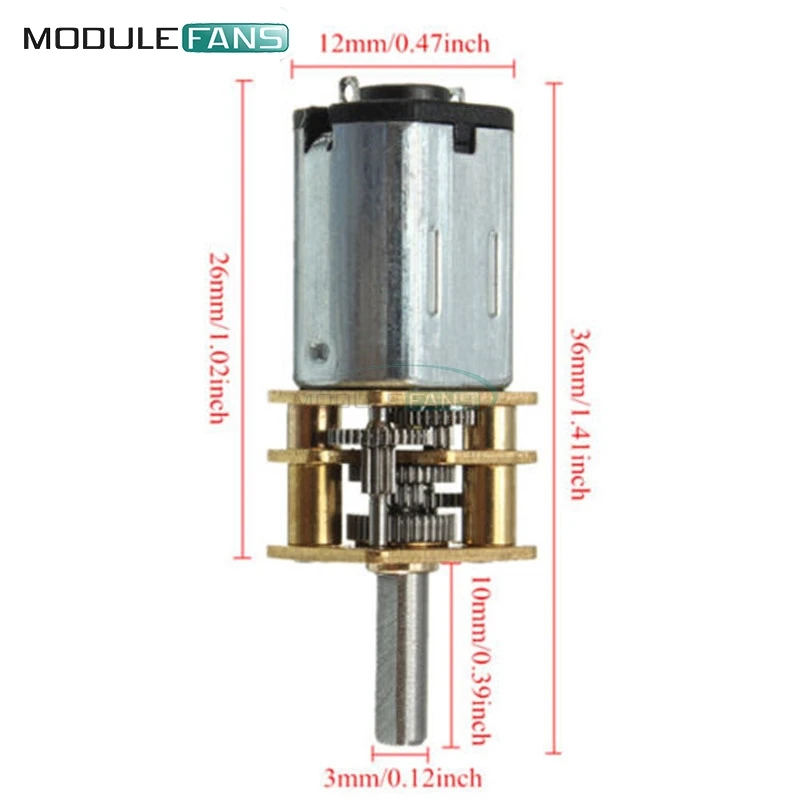 Микро редукторный мотор с металлическим зубчатым колесом DC 6V 30RPM N20|motor 6v|motor dc