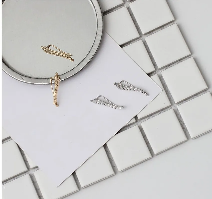 Винтажные Ювелирные изделия изысканный золотой лист серьги завод современный