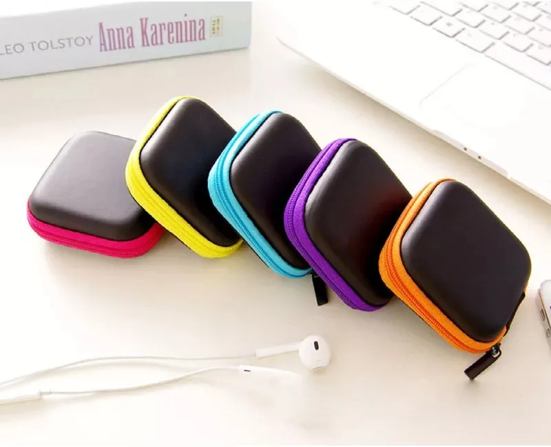 Жесткий чехол на молнии для наушников мини переносная коробка наушники из