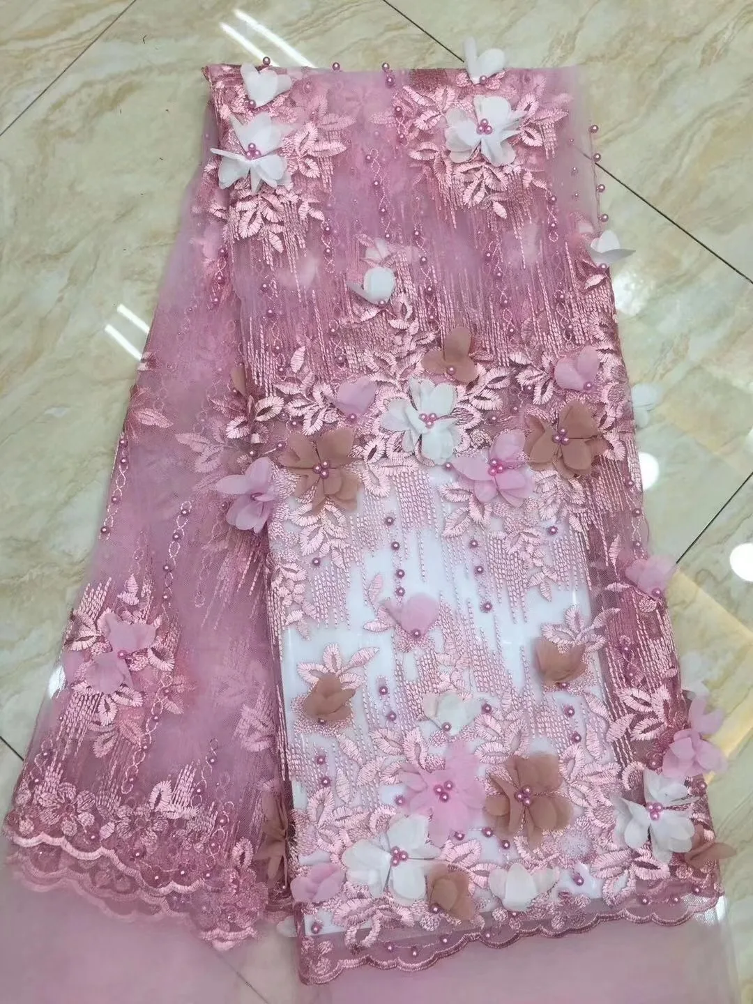 2019 Latest French Nigerian Laces Fabrics High Quality Tulle African Fabric Women Dress Lace | Дом и сад