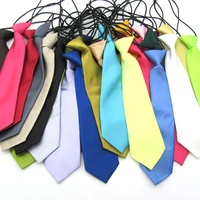 66color 500pcs free shipping wholesale high quality 2017 new fashion satin child kids school boy wedding elastic neck tie