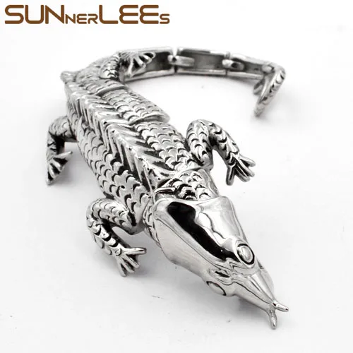 SUNNERLEES модные ювелирные изделия для мужчин и женщин панк ящерица звенья цепи