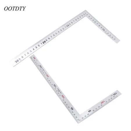 Регулируемая квадратная Метрическая линейка OOTDTY из нержавеющей стали 150x300 мм с