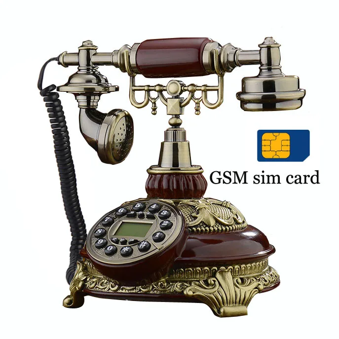 GSM 900/1800 МГц Поддержка sim карты стационарный беспроводной телефон античный