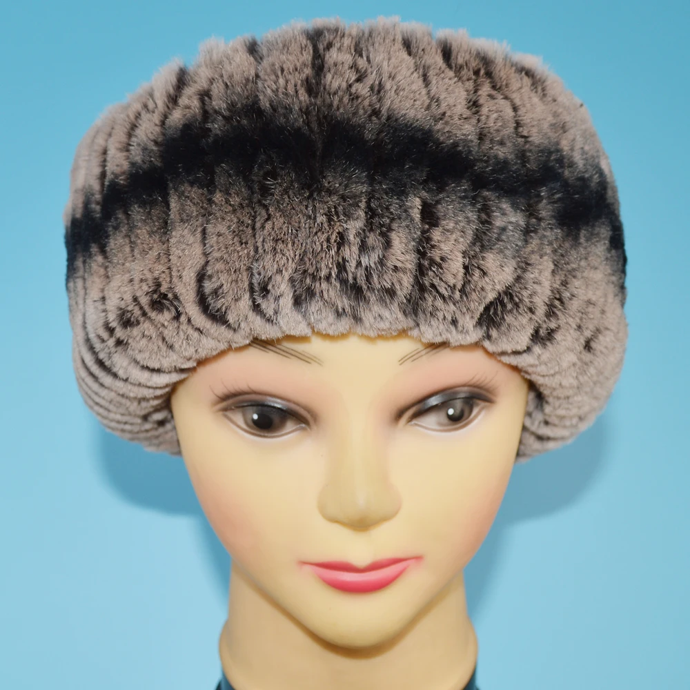 Новинка 2020 Роскошные зимние повязки на голову из натурального меха кролика Рекс