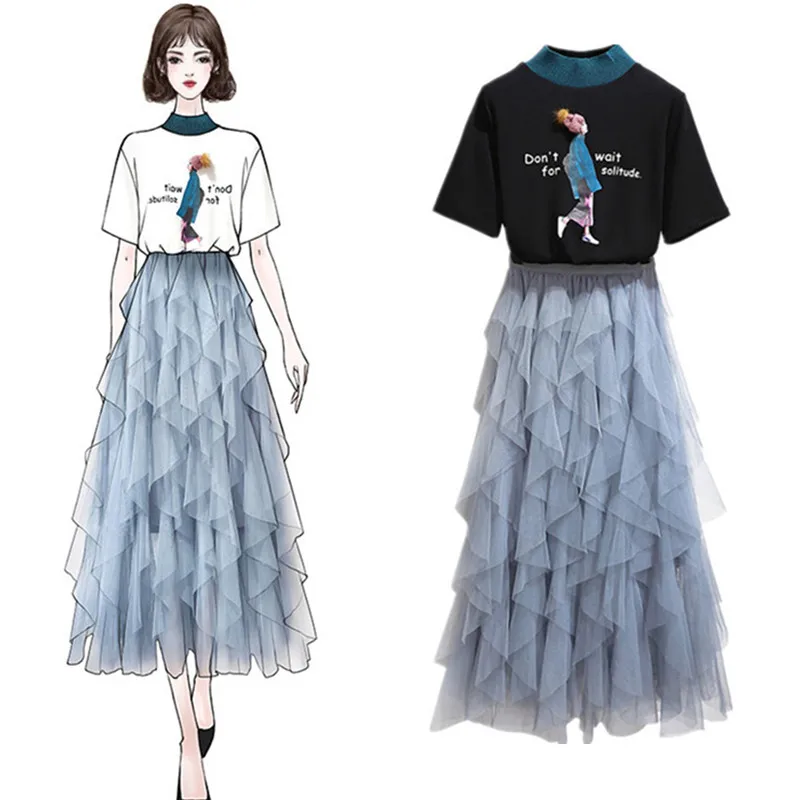 Новый брендовый женский костюм NS678 милый топ с принтом и аппликацией в виде шапки