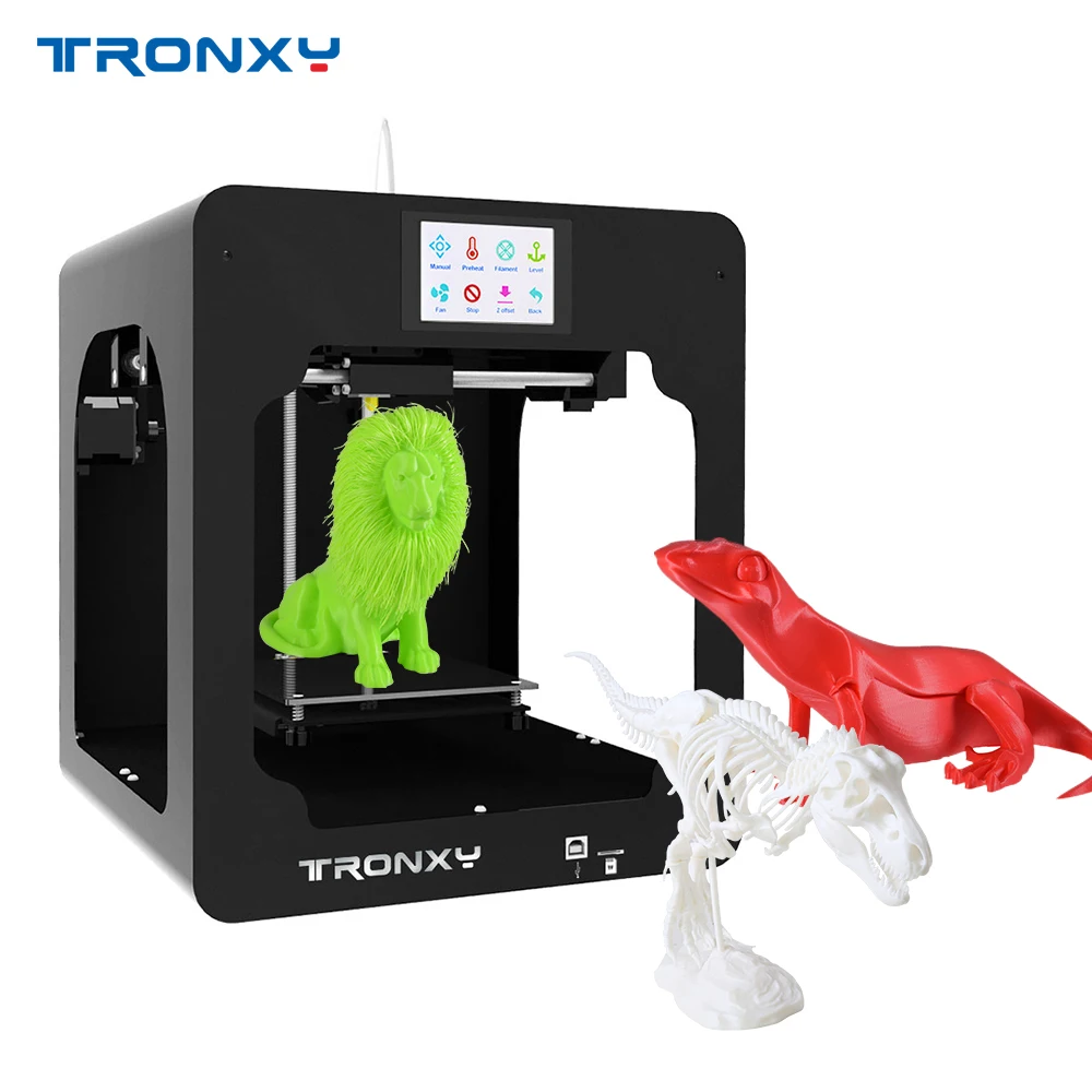 Tronxy C2 Настольный Высокоточный 3d принтер DIY наборы с сенсорным экраном подарок с 250 г PLA сборная металлическая FDM машина 3d drucker