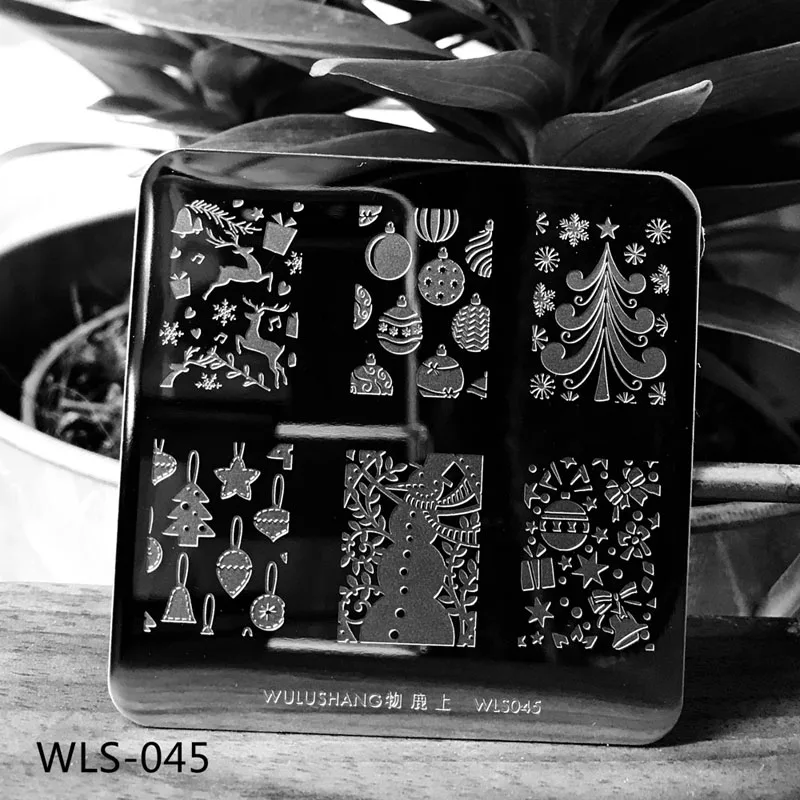 wls45 6*6 см квадратные пластины для штамповки ногтей Небесный кружевной цветок животный узор дизайн ногтей штамп штамповка шаблон изображения пластины трафареты - Цвет: wls45