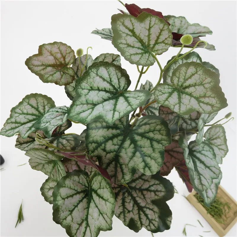 Искусственный шелк красный горные листьями для дома Свадебная вечеринка Декор