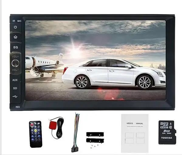 Двухместный 2Din 7 &quotСенсорный Экран Стерео В Тире Навигации GPS Автомобиля MP5/MP3