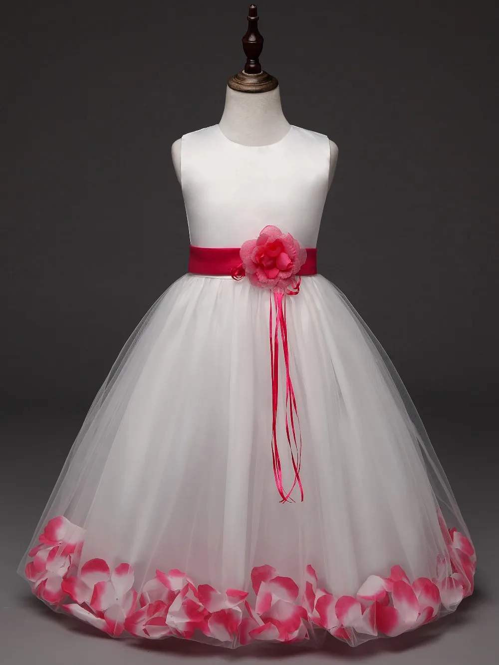 Flower Girl Children's Clothing Petal Hem Party Tulle Dress Summer Kids Costumes Princess Dresses for Toddler Girls Clothes | Детская