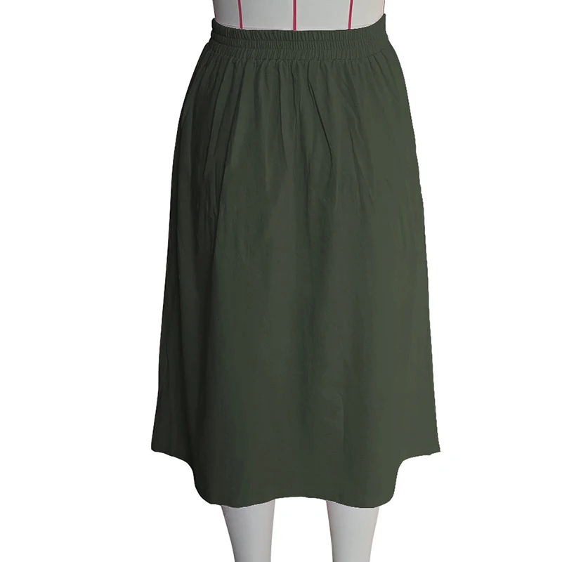 GOPLUS 2020 Summer Elegant Solid Skirts Women High Waist Buttons Maxi Skirt Lady Chic Vintage Party Streetwear Female | Женская одежда
