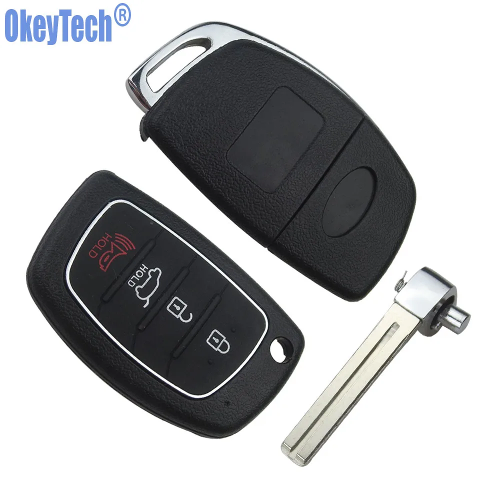 Складной чехол OkeyTech 3 + 1 С 4 кнопками для HYUNDAI Mistra Santa Fe Sonata Tucson Accent I30 I40 I45|Ключ от