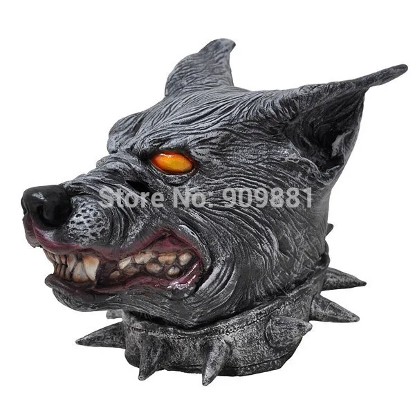 Резиновая маска ужасов для Хэллоуина страшная голова волка экологичные