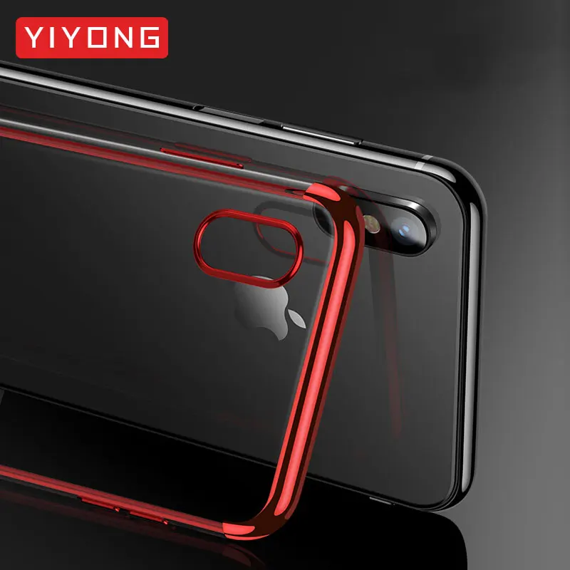 YIYONG Ultra-Slim For iPhone X XS Max TPU Soft Case Cover Apple XR 6 6S Coque Silicone 7 8 Plus Phone |