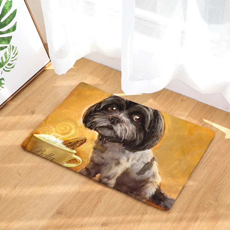 Фланелевые коврики с рисунком животных прямоугольные водонепроницаемые светлый