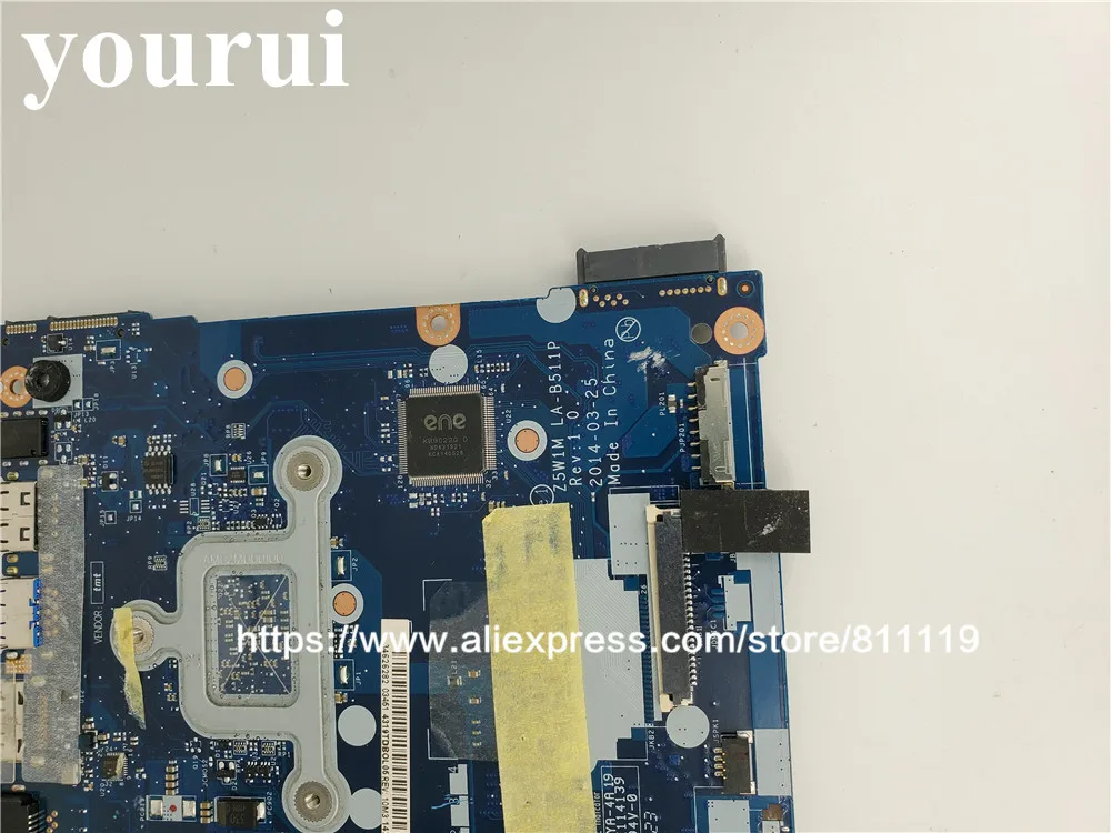 Материнская плата для ноутбука ACER ES1 511 NBMML11002 Z5W1M LA B511P с Процессор DDR3 работает
