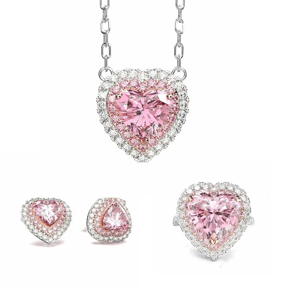 Комплект украшений из кольца и сережек rainfom 100% стерлингового серебра 925 пробы в