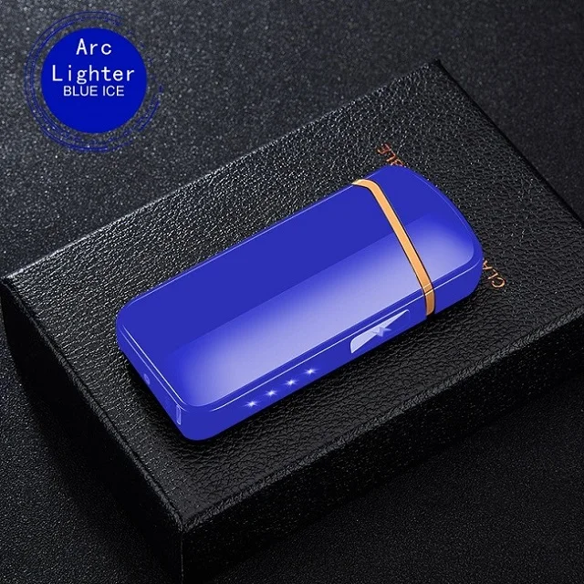Gift box Packing-3 Двойная дуговая электронная USB Зажигалка, сенсорная Индукционная перезаряжаемая зажигалка, ветрозащитные зажигалки, аксессуары для курения, мужские подарки - Цвет: Gift box Packing-3