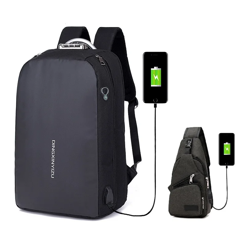 Masculina Anti-theft паролем ноутбук mochila подростков Для мальчиков и девочек колледж школьная сумка большая емкость Водонепроницаемый Открытый Дорожная сумка - Цвет: Set 8