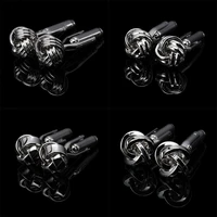 memolissa silver color cufflinks for men fashion knot design top quality copper hot sale cuff links gifts mens jewelry