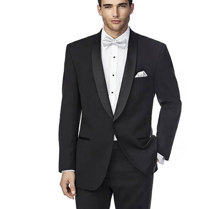 Costume homme Custom Made Men Business Suits Man Groom Wedding Prom Formal Suit Fit Men Suit Three Pieces(Jacket+Pants+Tie )