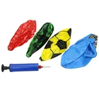 Пластиковый синий надувной мяч, Футбольная игрушка, надувной мяч, ручной воздушный насос с иглой, WHShopping
