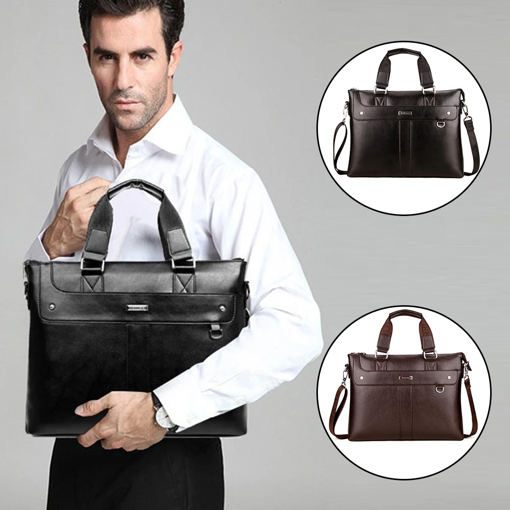 Новинка 2019 мужской портфель из искусственной кожи деловая сумка через плечо для