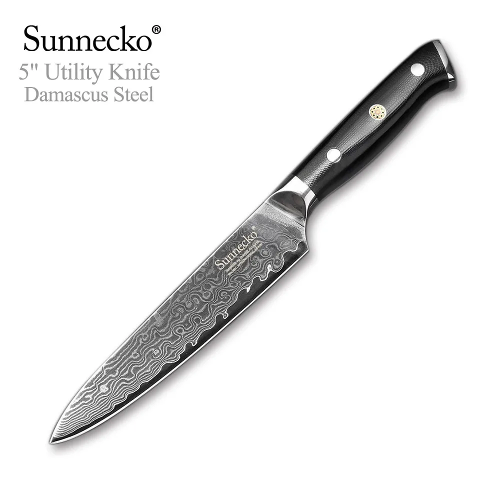 2018 SUNNECKO 2 шт. тесак нож кухонный комплект японский VG10 Дамасская стальная бритва