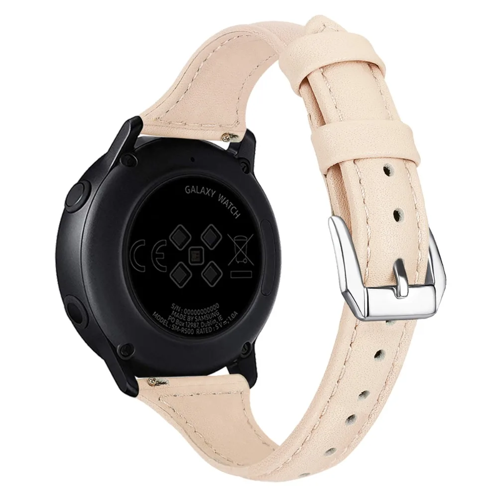 Женские Элегантные часы из натуральной кожи для samsung Galaxy Watch Active 42 мм Watch gear S2 классический ремень 20 мм ремешок для huawei