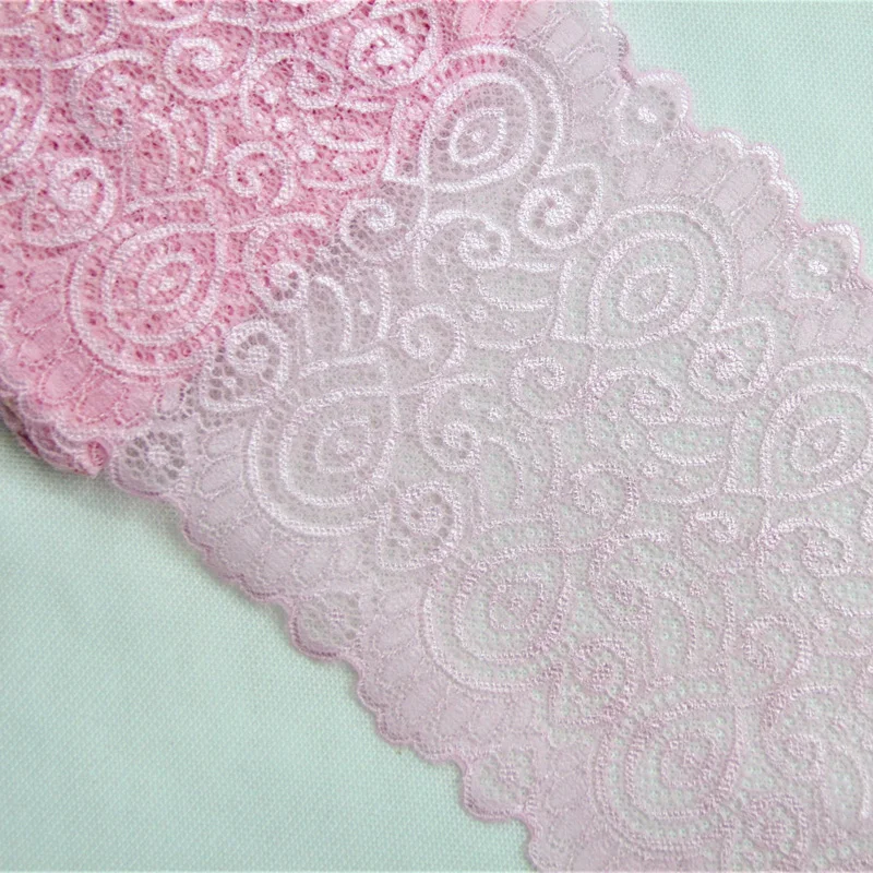 

18cm wide 10yds/lot Handmade Hair Decoration Wide Elastic Stretch Lace Trim wedding dress skirt bra lace trim