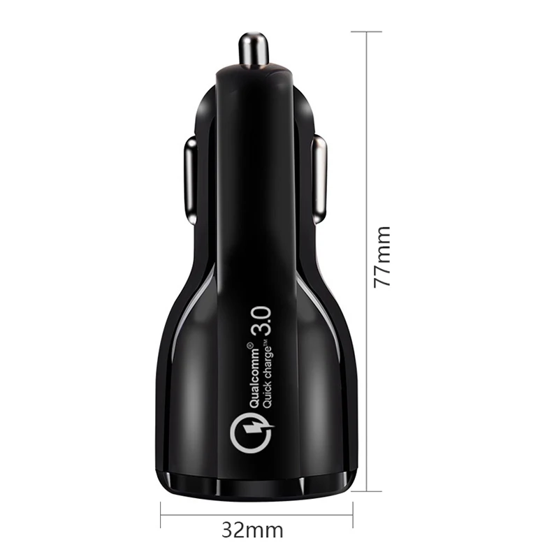 QC 3,0 Автомобильное зарядное устройство для iPhone samsung huawei Xiaomi Dual usb порты 30 Вт Быстрая зарядка автомобильный телефон прикуриватель адаптер разъем