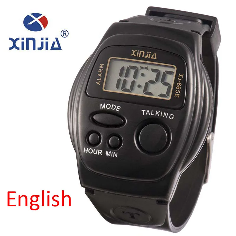New Simple Old Men And Women Talking Watch Speak English Blind Electronic Digital Sports WristWatches For The Elder
