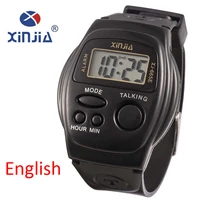 new simple old men and women talking watch speak english blind electronic digital sports wristwatches for the elder