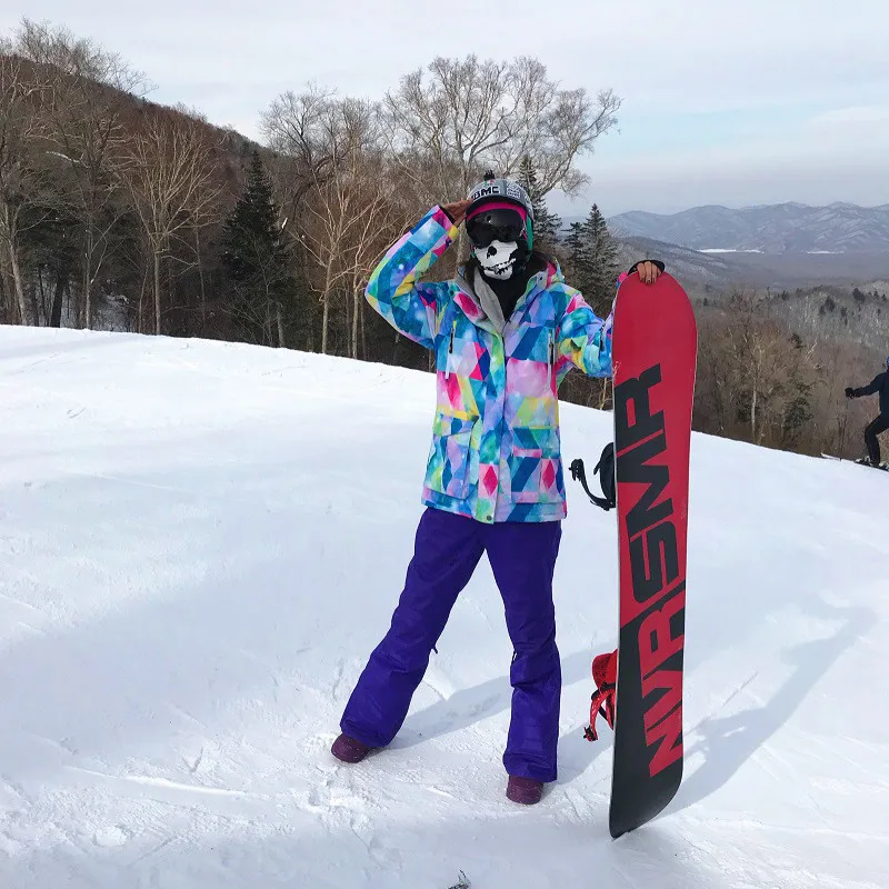 Genuine Women's Ski Suit Winter Skiing Jacket Snowboard Snowboarding Sets Breathable Windproof Waterproof Keep Warm Equip | Спорт и
