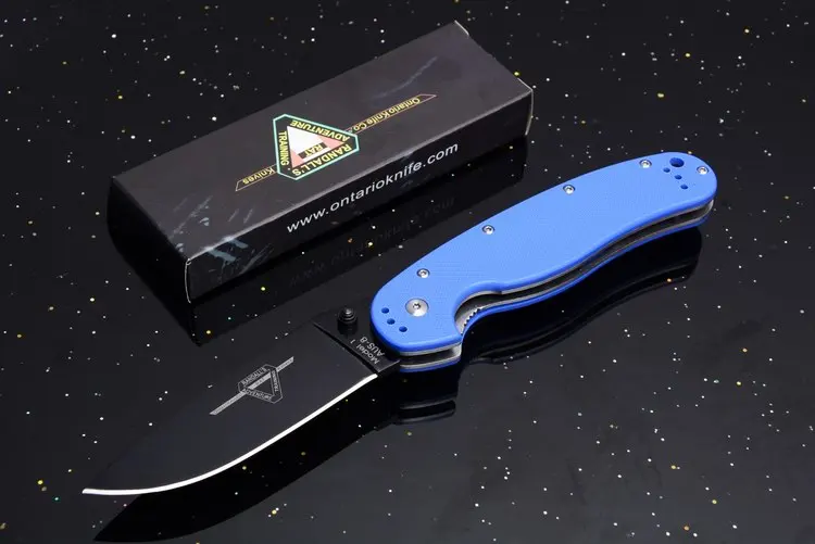 Ontario RAT 1 VOLTRON RAT 1& RAT 2 Тактический складной нож карманные ножи AUS-8 лезвие G10, походный охотничий нож для выживания Открытый EDC инструменты - Цвет: Ontario RAT 1