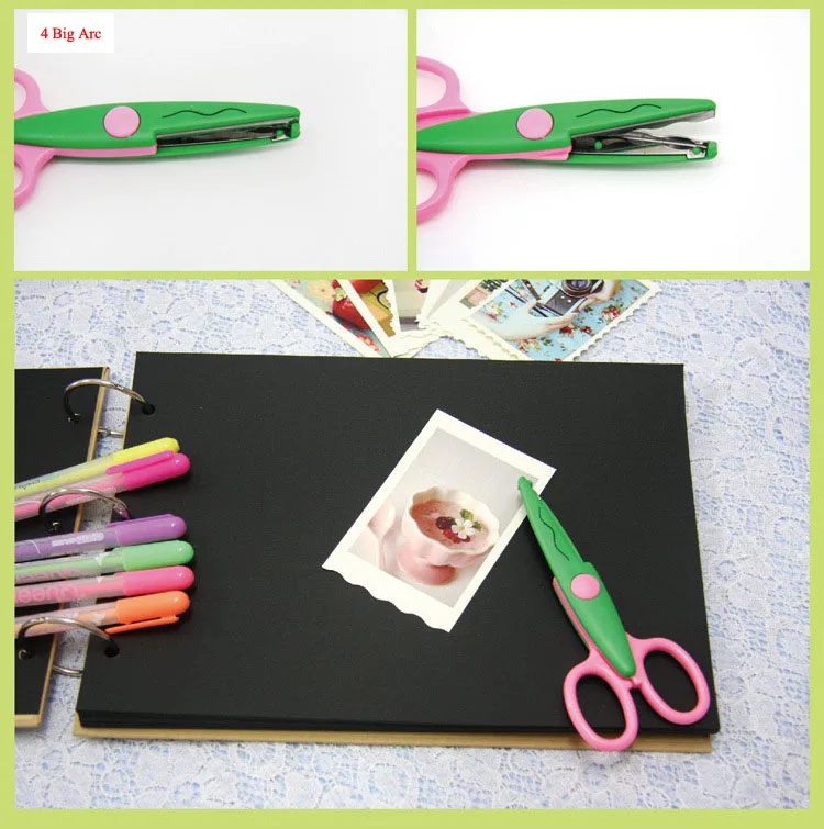 3 шт. креативные скрапбукинги для фотографий DIY, ласы, зигзаг, ножницы, дневник, ручная работа, пинкинг, срезы, поделки, альбом, школьная бумага
