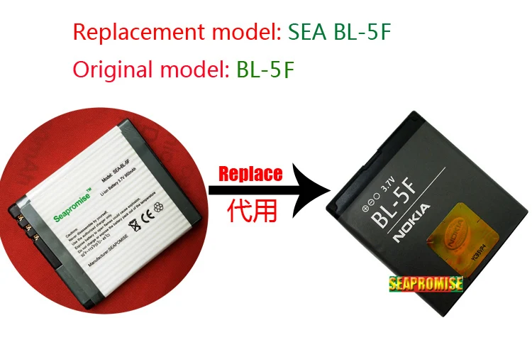 Аккумулятор BL5F на мобильный телефон аккумулятор для nokia N95 6210N 6210S 6260S 6290 6710N E65 N93I N96