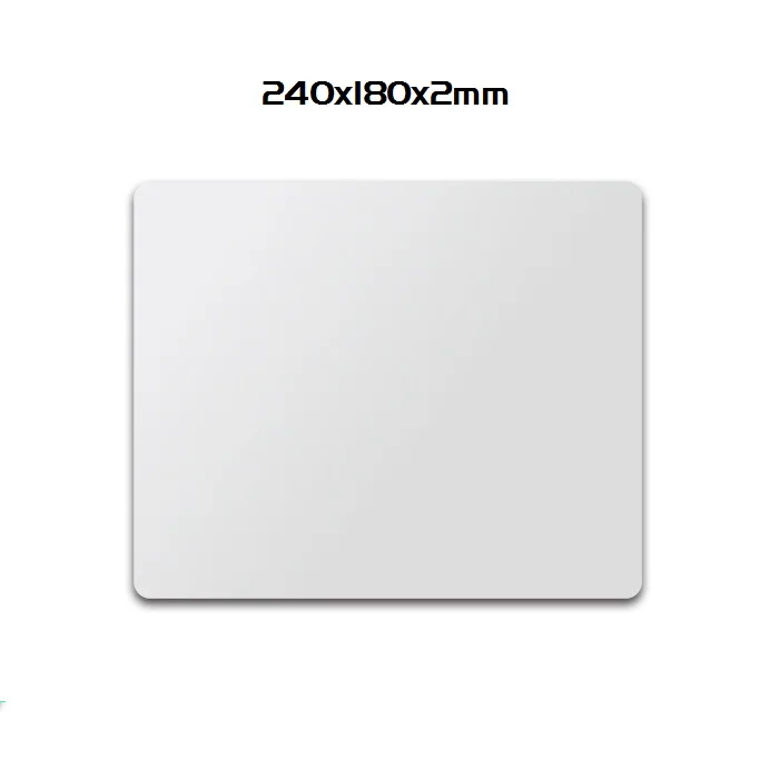 Silver 240x180x2 Алюминиевый сплав Гладкий коврик для мыши 240x180/300 мм жесткий металлический тонкий Настольный коврик резиновый противоскользящий нижний коврик для мыши с контролем скорости для игр - Цвет: Silver 240x180x2